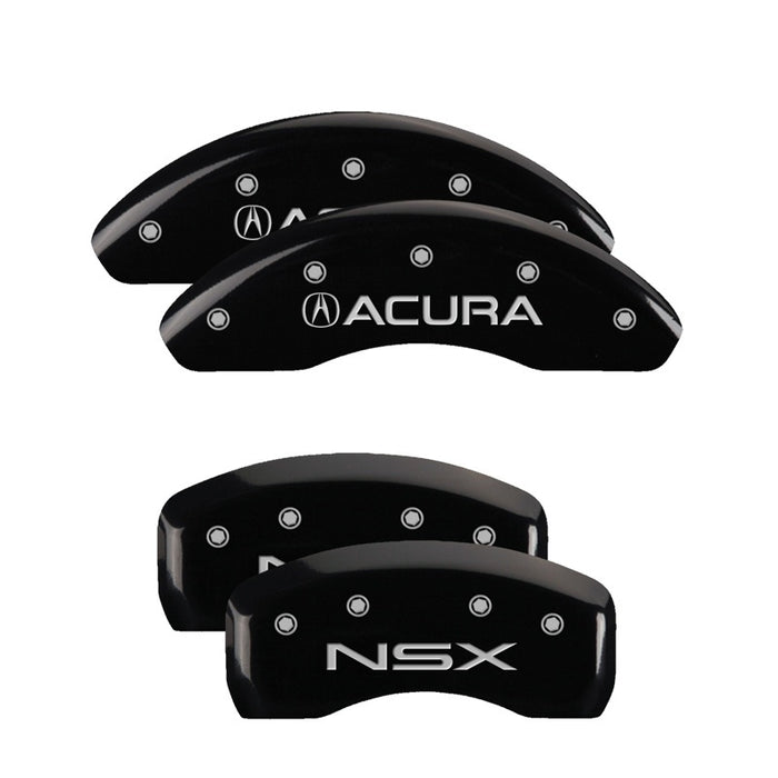 MGP Fits 4 Caliper Covers Engraved Front Acura Engraved Rear NSX Black Finish