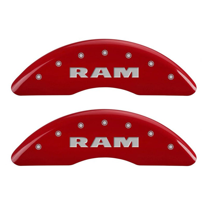 MGP Fits 4 Caliper Covers Engraved Front RAM Engraved Rear RAMHEAD Red Finish