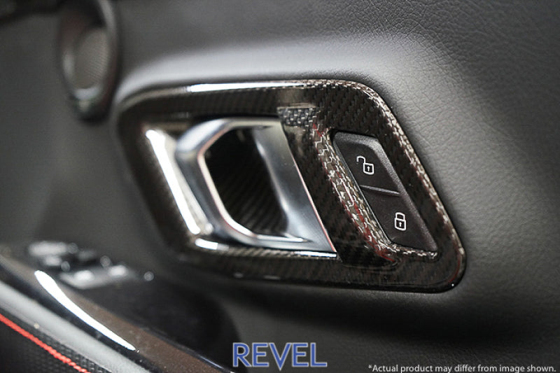 Revel Fits GT Dry Carbon Inner Door Handle Cover 2020 Toyota GR Supra - 2 Pieces
