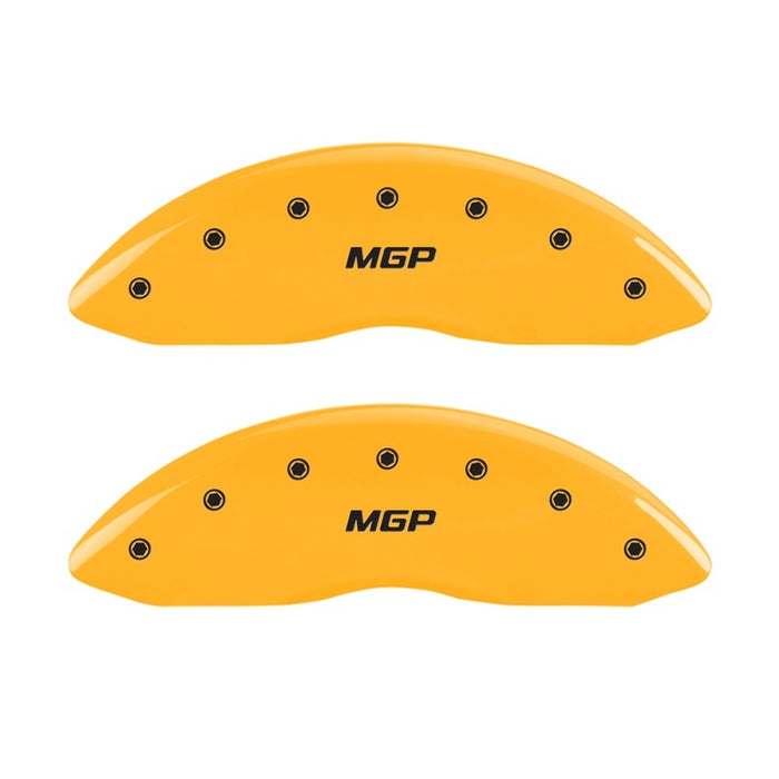MGP Fits 2 Caliper Covers Engraved Front MGP Yellow Finish Black Characters 2005