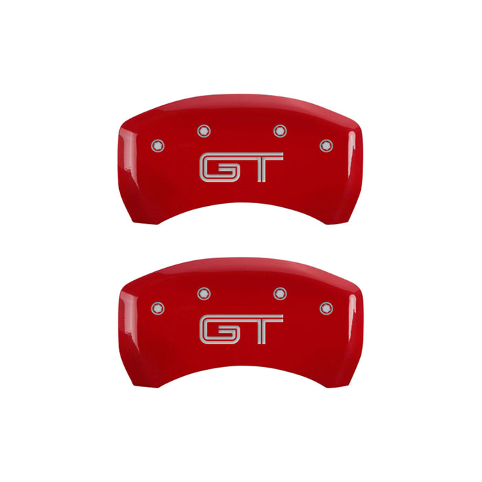 MGP Fits 4 Caliper Covers Engraved Front Mustang Engraved Rear S197/GT Red