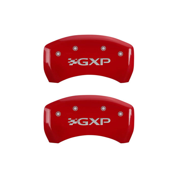 MGP Fits 4 Caliper Covers Engraved Front Pontiac Engraved Rear GXP Red Finish