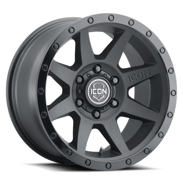 ICON Rebound 17x8.5 6x135 6mm Offset 5in BS 87.1mm Bore Double Fits Black Wheel