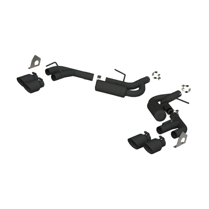 MBRP Fits 16-19 Chevrolet Camaro V6 2.5in BLK NPP Dual Axle Back Exhaust W/ 4in